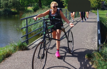 Framerunner Gerda Hoppenbrouwers gaat voor een marathon